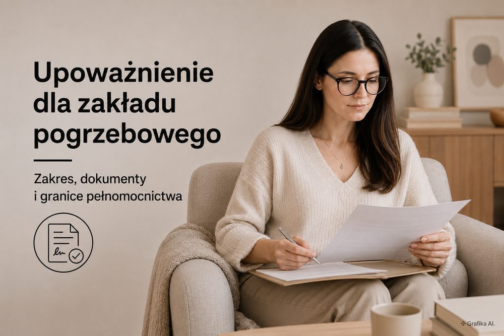 Upoważnienie dla zakładu pogrzebowego – zakres, dokumenty i granice pełnomocnictwa