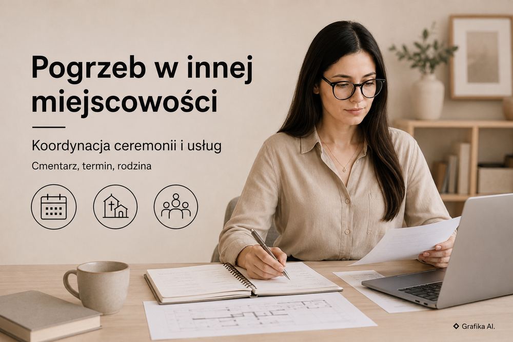 Pogrzeb w innej miejscowości niż miejsce zgonu – koordynacja cmentarza, ceremonii i usług
