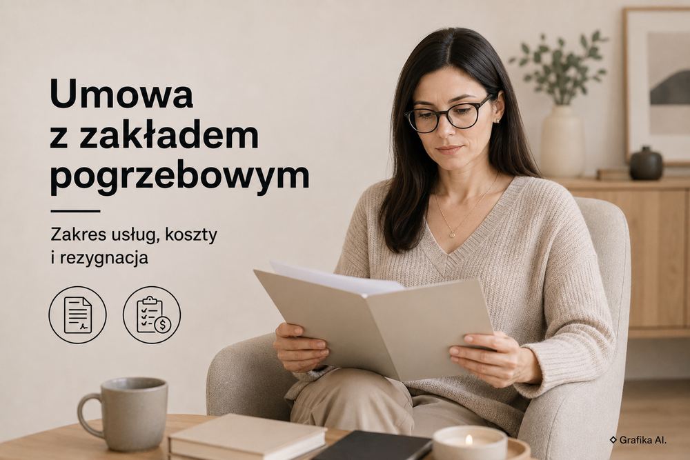 Umowa z zakładem pogrzebowym – zakres usługi, zaliczka, zmiany i rezygnacja