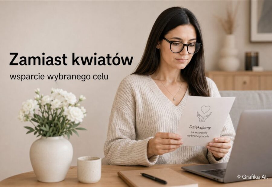 Darowizna zamiast kwiatów na pogrzebie – jak przygotować komunikat i zbiórkę