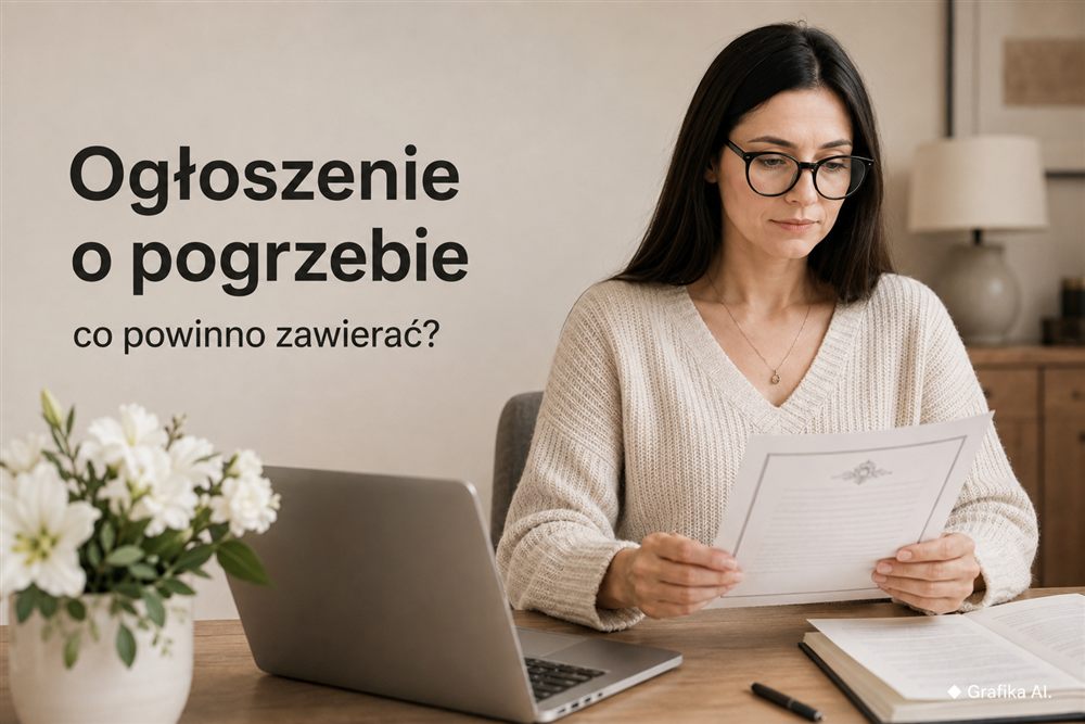 Klepsydra pogrzebowa i ogłoszenie o pogrzebie – jakie informacje powinny zawierać